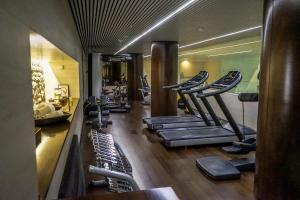 Fitness centrum a/nebo fitness zařízení v ubytování Square Nine Hotel Belgrade-The Leading Hotels of The World