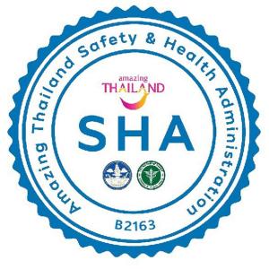 une étiquette pour l'île des soins de santé et de sécurité dans l'établissement A Villa Hua Hin Hotel, à Hua Hin