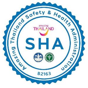 a label for the sha nursing safety and health nursing island sha at A Villa Hua Hin Hotel in Hua Hin