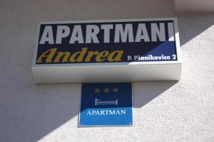 Certifikát, hodnocení, plakát nebo jiný dokument vystavený v ubytování Andrea Apartments