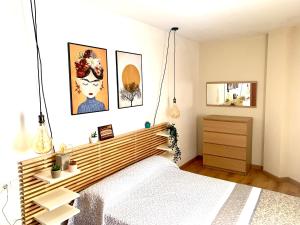Postel nebo postele na pokoji v ubytování Apartamento playa Boiro