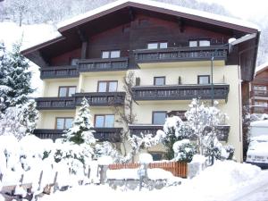 a large building covered in snow with trees in front of it at Haus Gassner in Bad Hofgastein