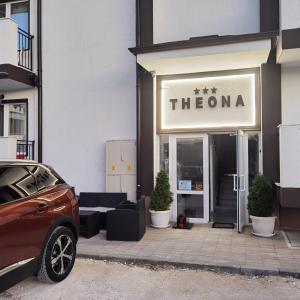 a car parked in front of a store at Guest House Theona in Obzor
