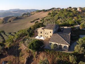 an aerial view of a house on a hill at Agriturismo Baglio Pollicarini in Pergusa