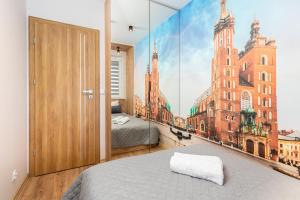 Vuode tai vuoteita majoituspaikassa Luxury Magic Apartment ZABŁOCIE