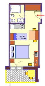 a floor plan of a house at Residence Olivotti in Finale Ligure