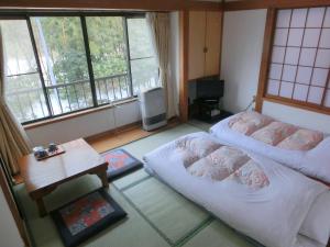 Zona de estar de Moto-Hakone Guest House