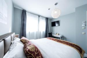 Letto o letti in una camera di Hotel Temse