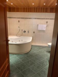 a bathroom with a tub and a toilet at Da‘ Amici in Horstmar
