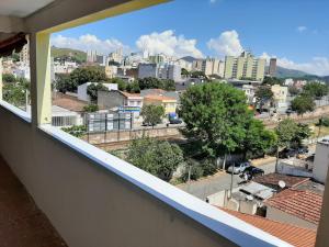 a view of a city from a balcony at Pousada Pena in Aparecida