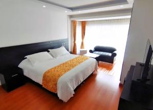 Ένα ή περισσότερα κρεβάτια σε δωμάτιο στο Hotel Palermo Suite