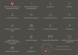 a diagram of the sights and sounds of the sound of journey at The Dufour by Hotel Schweizerhof Zürich in Zurich