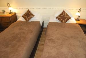 A bed or beds in a room at Hansalinn