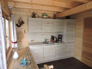 Köök või kööginurk majutusasutuses Glühwürmchenhütte