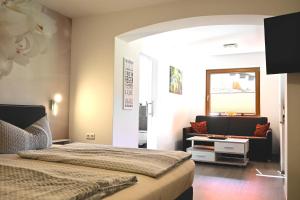 Voodi või voodid majutusasutuse Appartement Wanneck toas