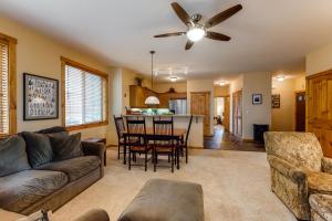 a living room with a couch and a table at Comfortable and Convenient Truckee Condo in Truckee