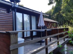 A balcony or terrace at Into the woods