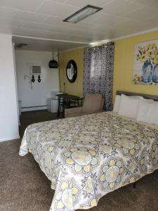 Un pat sau paturi într-o cameră la Sage Motel