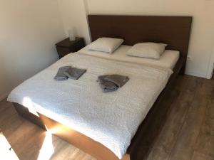 Voodi või voodid majutusasutuse Apartmán v centre Michaloviec toas