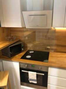 Köök või kööginurk majutusasutuses Apartmán v centre Michaloviec