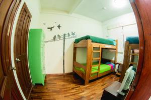 
A bunk bed or bunk beds in a room at Dragonfly Hostels Miraflores
