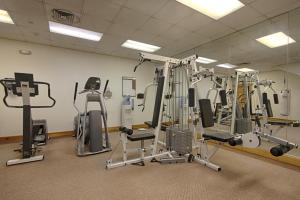 a gym with a lot of equipment in a room at Corral at Breckenridge #102E - Access to Hot Tub - Close to Town in Breckenridge