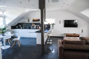 Dapur atau dapur kecil di Modern Loft/Apartment near Bonn DTAG/DHL/UN