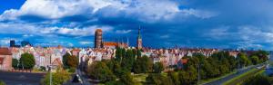 Vista general de Gdańsk o vistes de la ciutat des de l'alberg