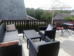 Balkon lub taras w obiekcie Marika apartman