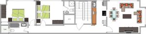 Půdorys ubytování 2 Bedroom, Central and Spacious Apartment with Sea View - 2