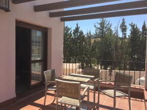 A balcony or terrace at Hotel Sierra Hidalga