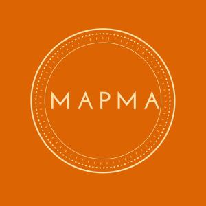 un logotipo naranja circular con las palabras marmita en Mapma en Castrovillari