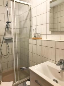 Koupelna v ubytování Schöne Ferienapartments im Bayerischer Wald Chrysantihof Zwiesel