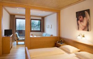TV a/nebo společenská místnost v ubytování Hotel Gasthof Felsenkeller