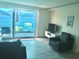 TV a/nebo společenská místnost v ubytování Lux Apartments Krasici