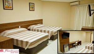 Ένα ή περισσότερα κρεβάτια σε δωμάτιο στο Flamboyant Suite Hotel