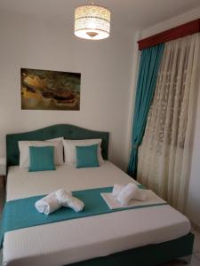 Postel nebo postele na pokoji v ubytování Annas apartment 2 (AgiosNikolaos)