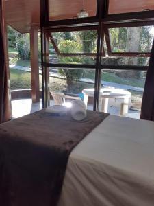 Cama ou camas em um quarto em Verona Parque Hotel