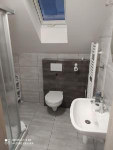 Koupelna v ubytování Apartmán u Davida