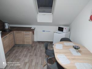 Kuchyň nebo kuchyňský kout v ubytování Apartmán u Davida