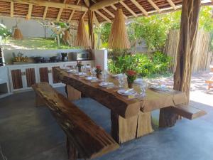 Dapur atau dapur kecil di Casa Som do Mar - Trancoso