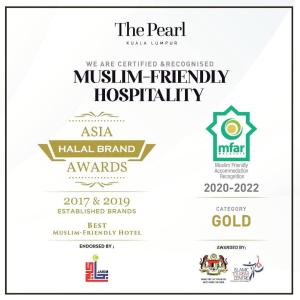 a flyer for the perlmitzin friendly hospitality with logos at The Pearl Kuala Lumpur in Kuala Lumpur