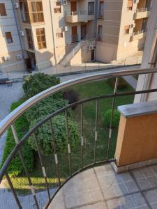 a view from the balcony of a building at Ivy Apartment in Vrnjačka Banja