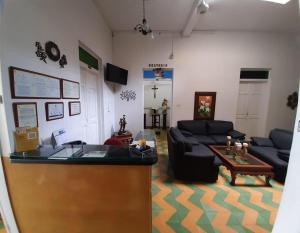 TV a/nebo společenská místnost v ubytování Hotel Anita
