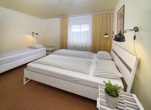 Posteľ alebo postele v izbe v ubytovaní Hotel Hromovka