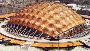an overhead view of a stadium with a building at Villas Princess Hotel in Mexico City