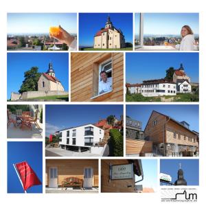 uma colagem de imagens de casas e edifícios em Gasthof Altes Casino em Fulda