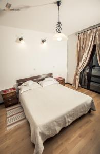a bedroom with a large bed in a room at Hotel Ieremia Movila in Suceviţa