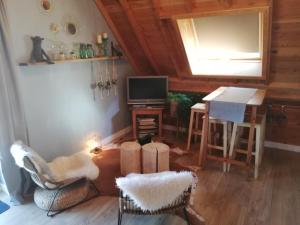TV a/nebo společenská místnost v ubytování Vakantiewoning-deblinker