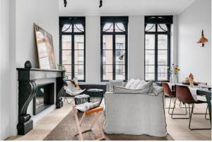 Χώρος καθιστικού στο MAISON12 - Design apartments with terrace and view over Ghent towers